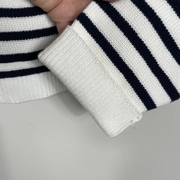 J.Crew Emilie Sweater Lady Jacket Women’s M Navy White Stripe Classic Nautical - Picture 7 of 11
